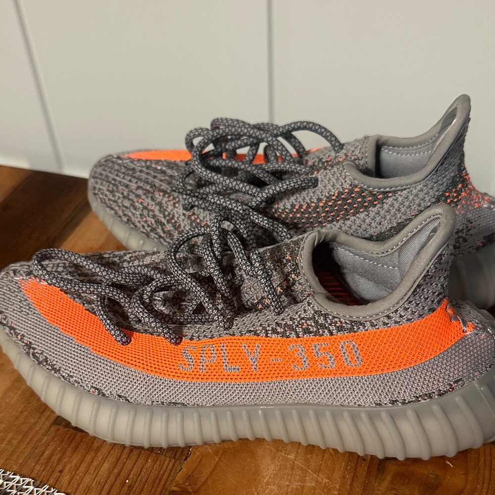Yeezy Kids Sneakers - Gray and Orange